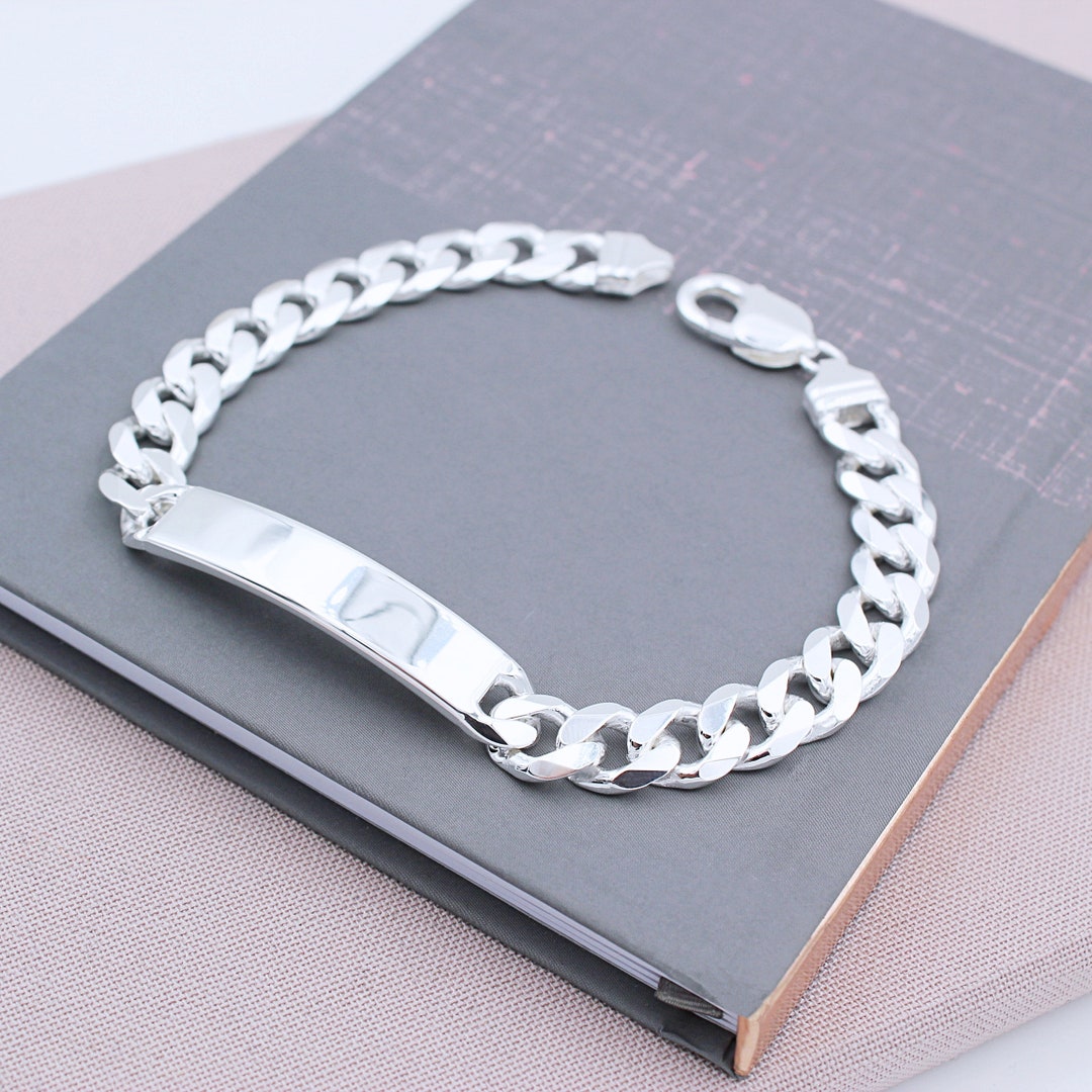 Amazing Mens Silver Chain ID Bracelet | LOVE2HAVE in the UK!