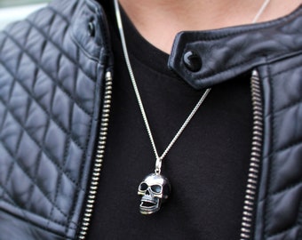 Sterling Silver Skull Necklace