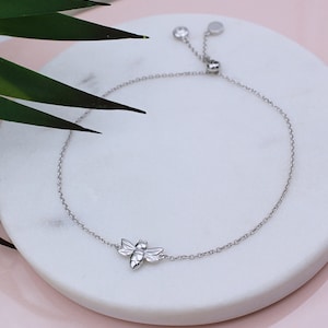 Sterling Silver Bumble Bee Slider Bracelet