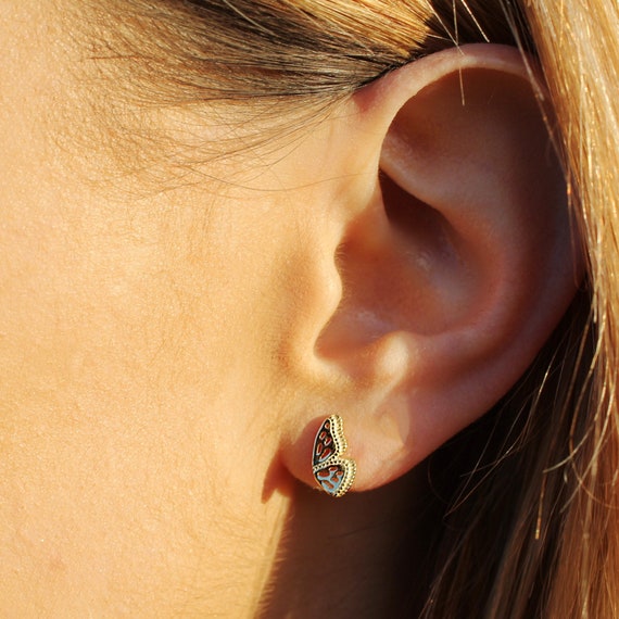 Half butterfly on sale stud earrings