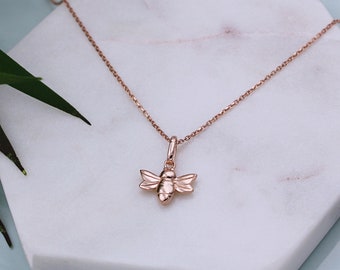 18ct Rose Gold plated Bumble Bee Necklace