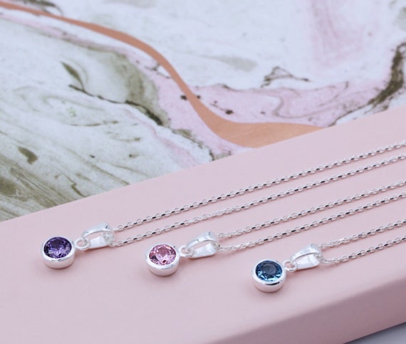 Etsy birthstone necklace deals