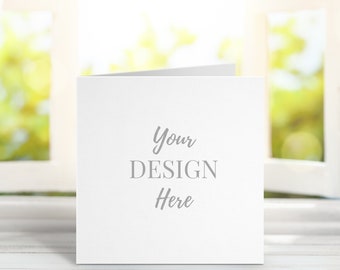 Square Card Mockup Etsy