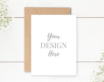 5x7 Card Mockup Wedding Invitation Mockup Birthday Etsy