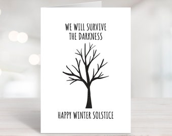 Printable Winter Solstice Cards, Yule Cards, Instant Download Winter Solstice Card, Printable Yule Cards, Yuletide Card, Winter Holiday Card