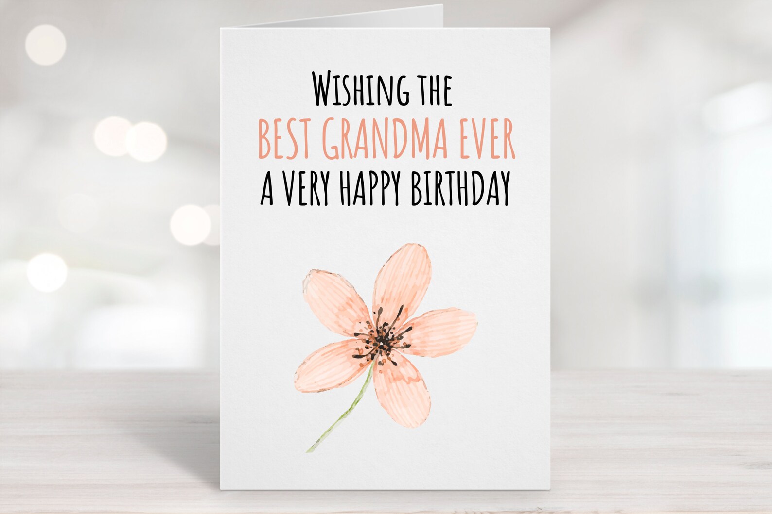 Printable Birthday Card Grandma Birthday Card Grandma Bday Etsy
