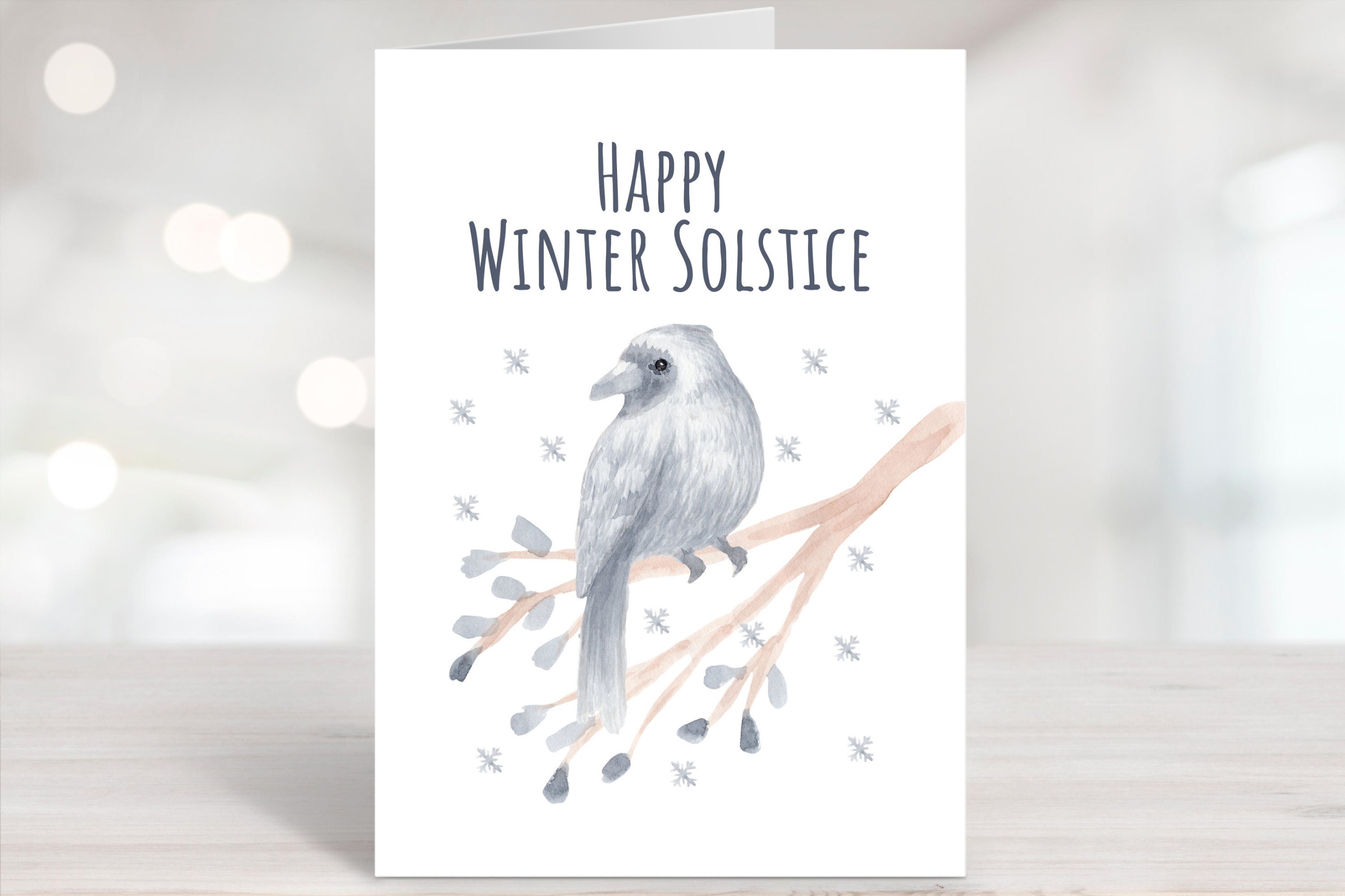 Printable Winter Solstice Cards Yule Cards Instant Download | Etsy