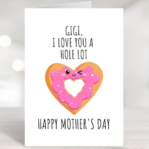 Tarjeta imprimible del Día de las Madres para Gigi, Regalo de Gigi, Tarjeta DIY Feliz Día de la Madre de nieta, tarjeta de nieto, tarjeta de abuela