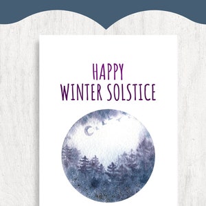 Printable Winter Solstice Cards, Yule Cards, Instant Download Winter ...