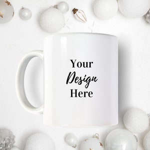 Mug Mockup, Christmas Mug Mockup, Coffee Mug Mockup, White Mug Mockup, Blank Mug Mockup, Holiday Mug Mockup, Mug Stock Photo