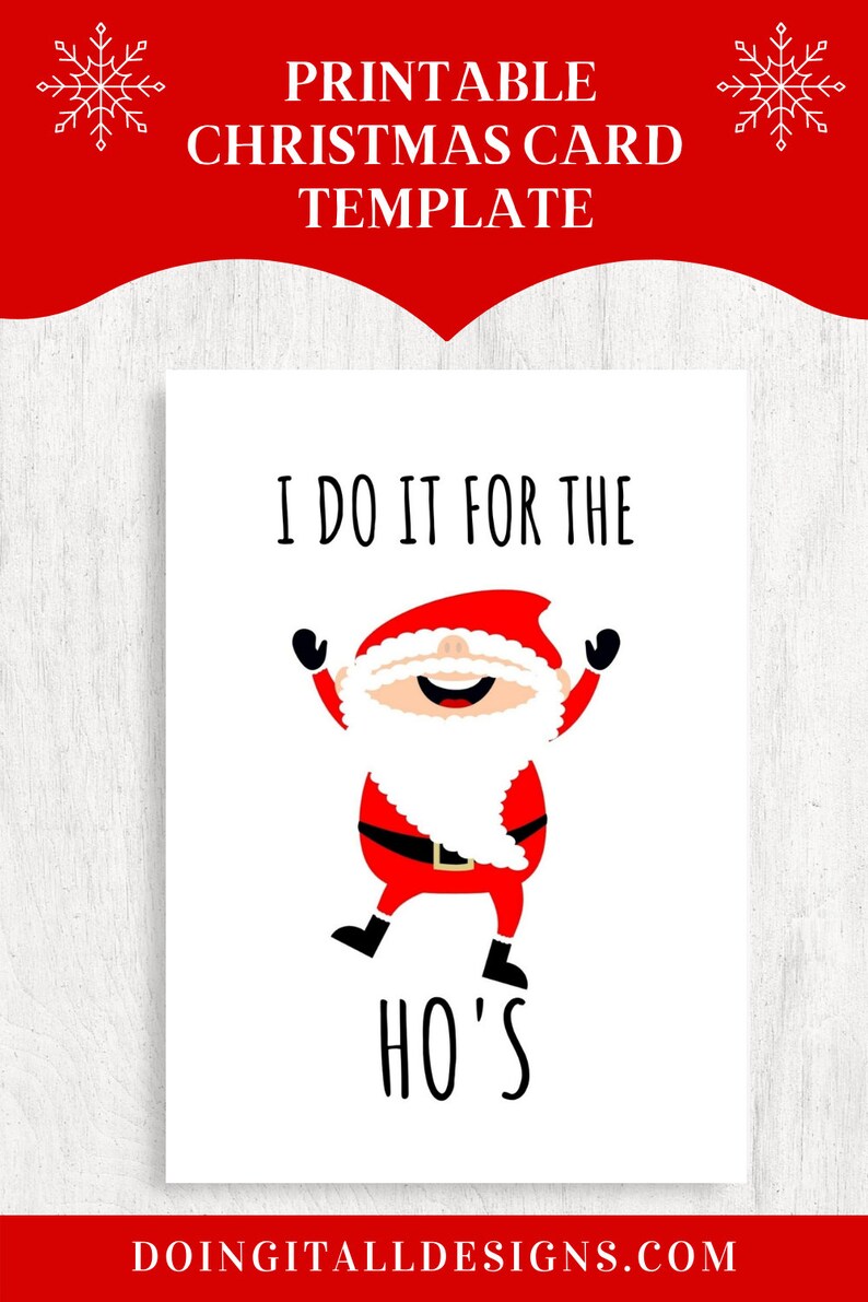 Printable Christmas Card Funny Santa Christmas Card Etsy Printable Christmas Card Funny Santa Christmas Card Etsy