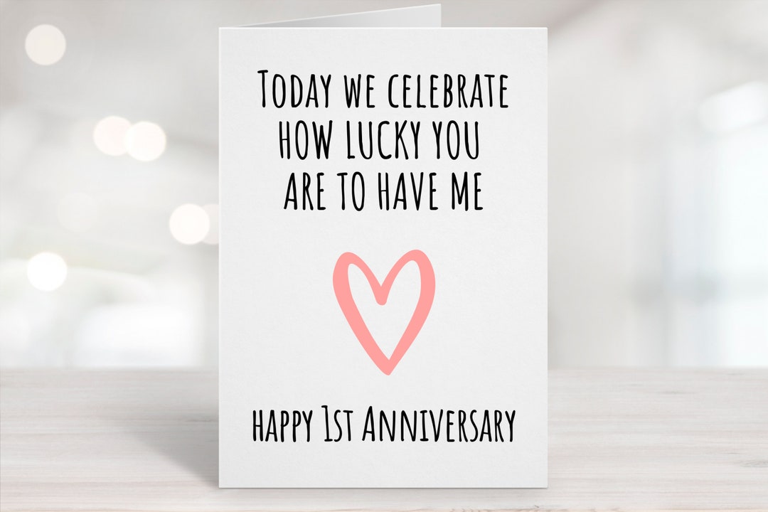 Printable Anniversary Card 1st Anniversary Card One Year - Etsy