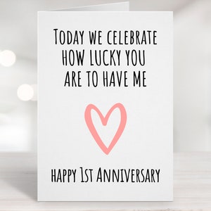 Printable Anniversary Card 1st Anniversary Card One Year - Etsy