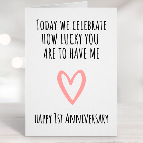 Printable Anniversary Card 1st Anniversary Card One Year - Etsy