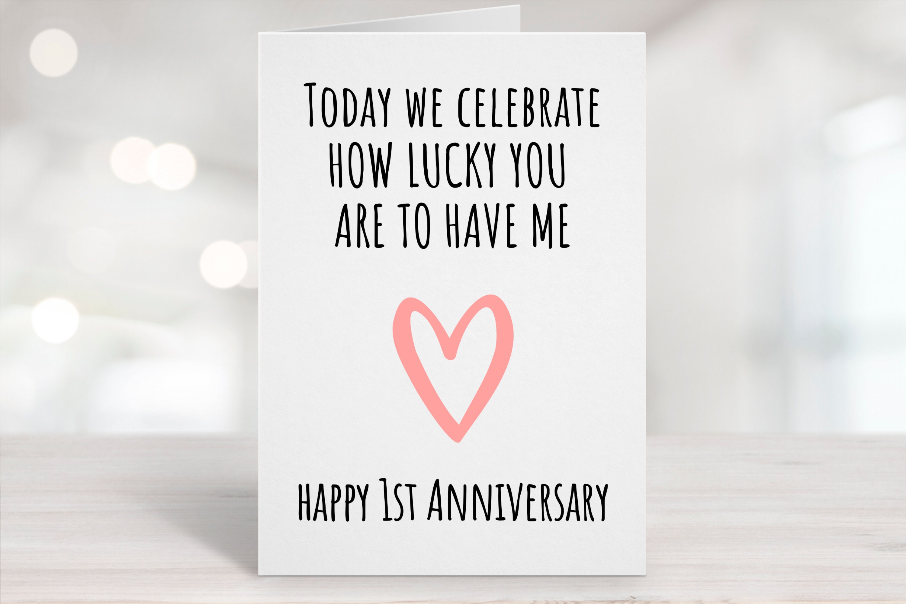 Printable Anniversary Card 1st Anniversary Card One Year Etsy