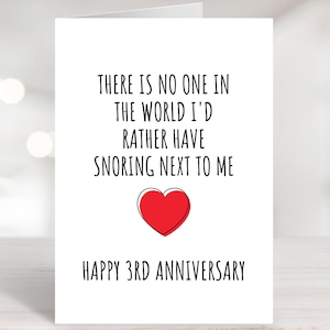 Printable Anniversary Card Funny 3rd Anniversary Card Three - Etsy