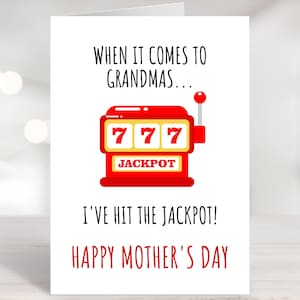 Druckbare Muttertagskarte für Oma, Oma Geschenk, DIY Happy Mother's Day Karte von Enkelin, Karte von Enkelin, Großmutter Karte