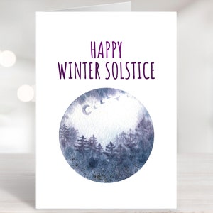 Printable Winter Solstice Cards, Yule Cards, Instant Download Winter ...