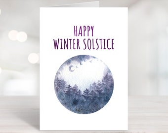 Printable Winter Solstice Cards, Yule Cards, Instant Download Winter Solstice Card, Printable Yule Cards, Yuletide Card, Winter Holiday Card