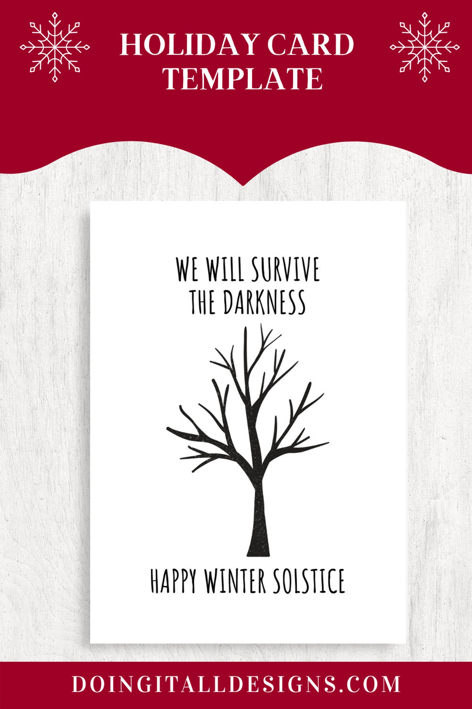 Printable Winter Solstice Cards Yule Cards Instant Download | Etsy
