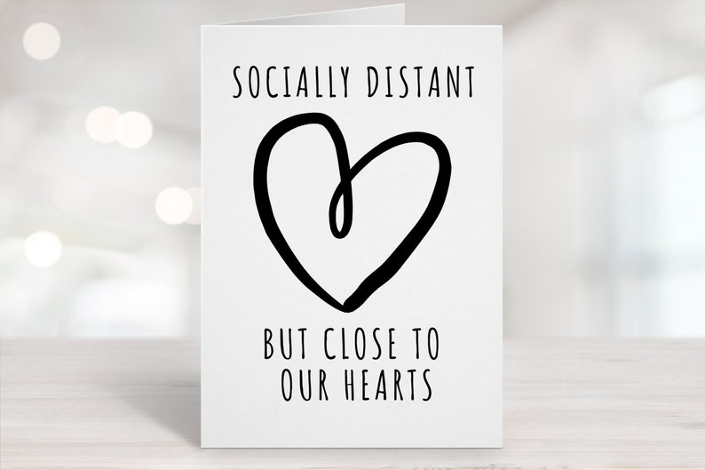 Printable Quarantine Card Isolation Card Social Distance | Etsy