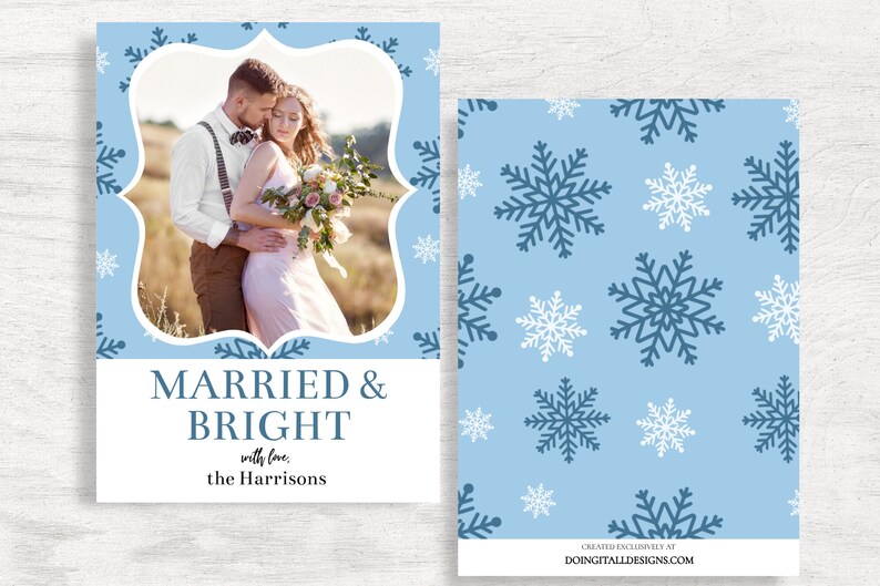 Editable Christmas Card Printable Card Christmas Card Template Newlywed Christmas Card Christmas Photo Card Married Christmas Card