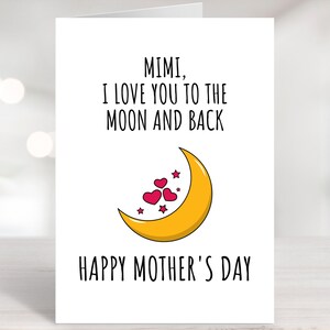 Tarjeta imprimible del Día de las Madres para MiMi, Regalo MiMi, Tarjeta de nieta, tarjeta de nieto, tarjeta de abuela, tarjeta de nieto