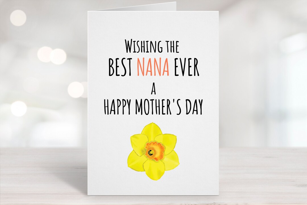 Printable Mother's Day Card for Nana, Nana Gift, Granny Card, Mother's ...