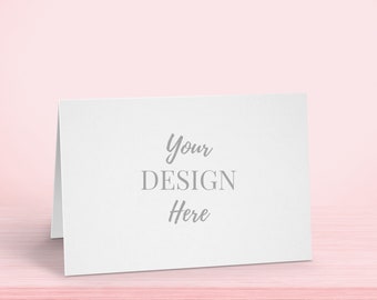 Valentine's Day Card Mockup, Mother's Day Card, Landscape Wedding Invitation Mockup, 5x7 Card Mockup, Blank Card Mockup, White Card Mockup