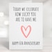 Printable Anniversary Card, 6th Anniversary Card, Six Year Anniversary ...