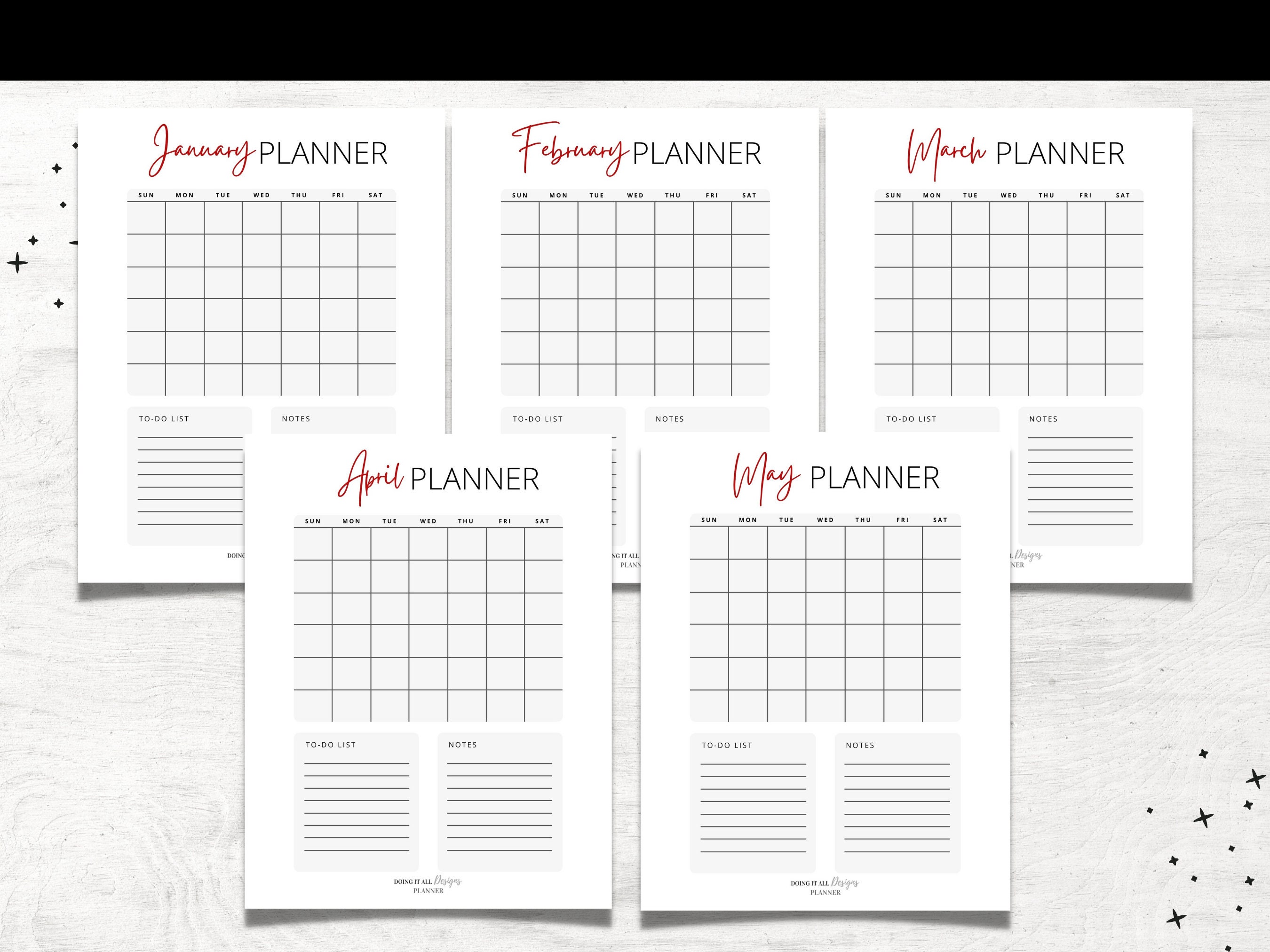 Printable Social Media Planner Content Planner Youtube Etsy