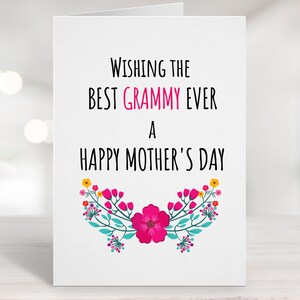 Tarjeta imprimible del Día de la Madre, Tarjeta del Día de la Madre Nana, Tarjeta para la Abuela, Mejor Tarjeta Grammy, Día de las Madres Nana, Tarjeta de la Abuela, Nueva Tarjeta Nana
