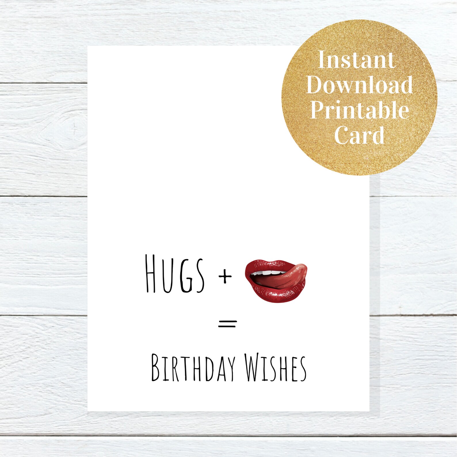 Printable Adult Birthday Card Printable Naughty Card | Etsy