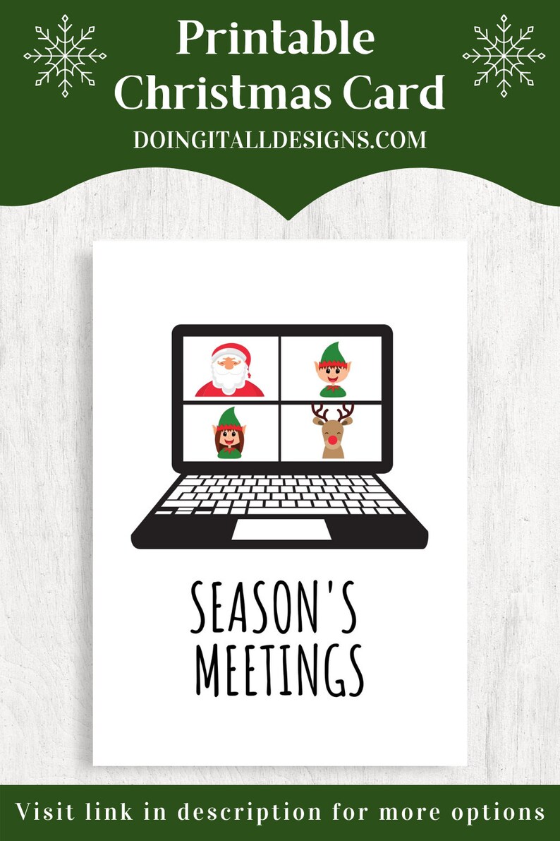 Christmas Card Printable Coworker Holiday Card Funny  Etsy