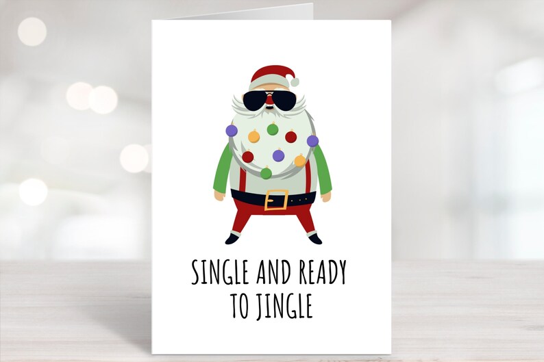 Printable Christmas Card Funny Santa Christmas Card Best - Etsy