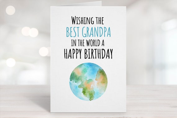 Printable Birthday Card Grandpa Birthday Card Grandfather | Etsy