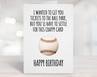 Printable Birthday Card Downloadable Card Baseball Lovers - Etsy Israel