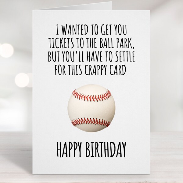 Funny Baseball Birthday Cards Etsy Funny Baseball Birthday Cards Etsy