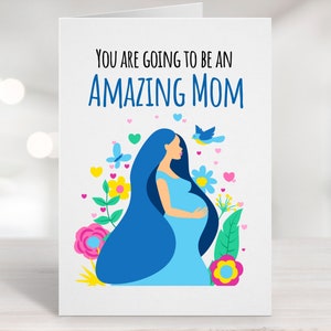 Cartão de Dia das Mães imprimível para mãe grávida, primeiro cartão de dia das mães, cartão de feliz dia das mães, novo cartão de mãe, cartão de mãe imprimível, dia das mães DIY
