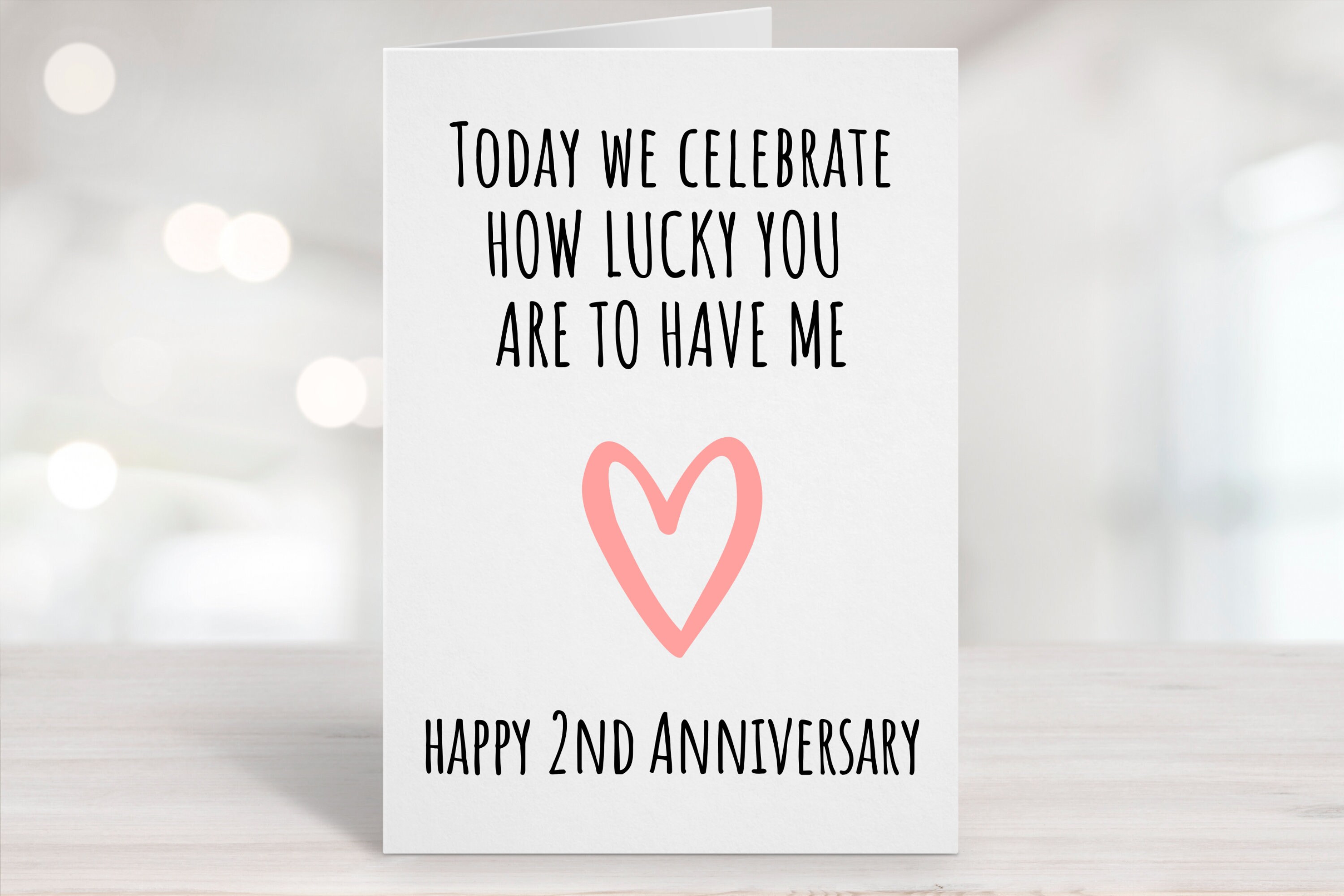 Printable Anniversary Card 2nd Anniversary Card Two Year - Etsy Finland