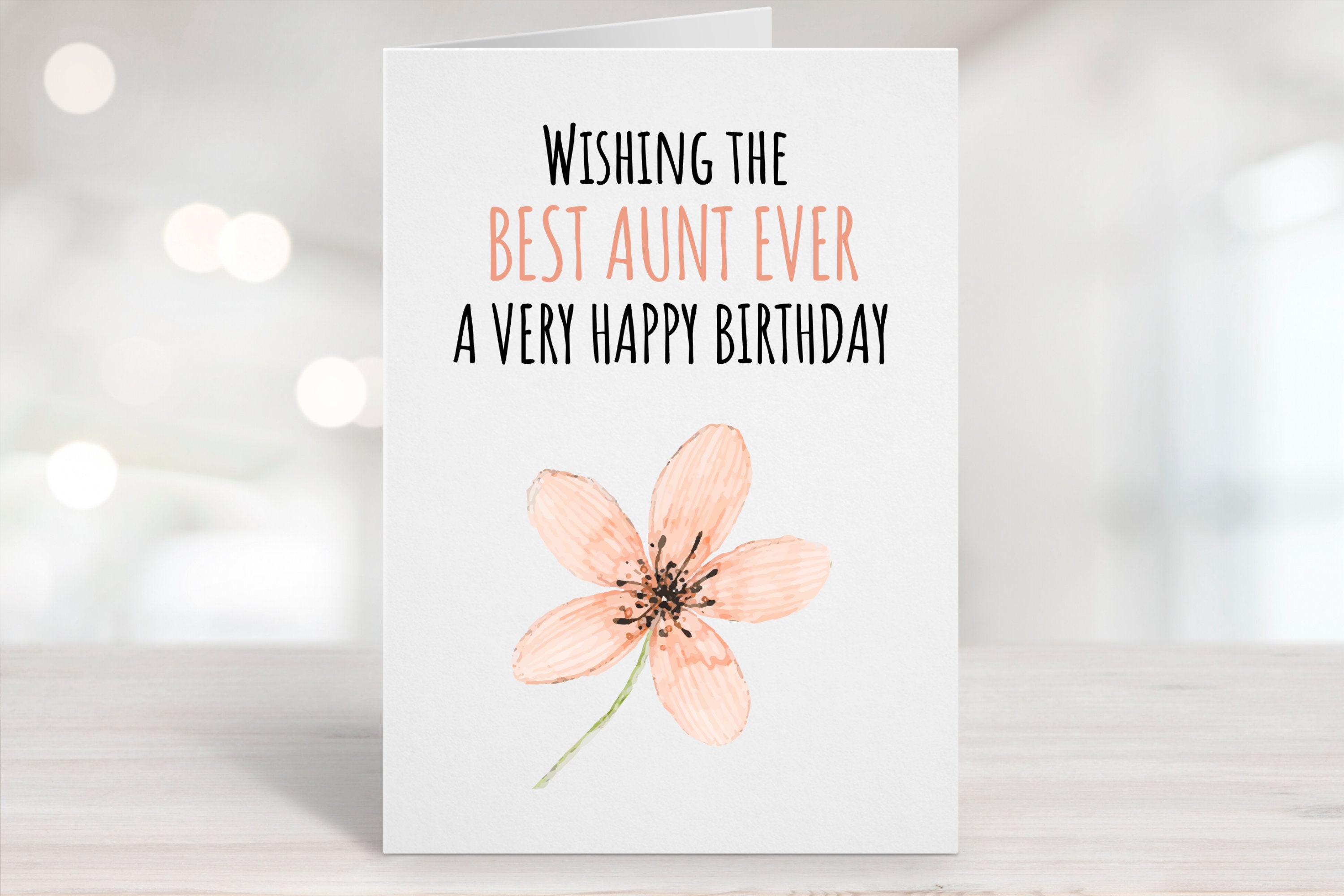 Printable Birthday Card Downloadable Card Aunt Birthday - Etsy