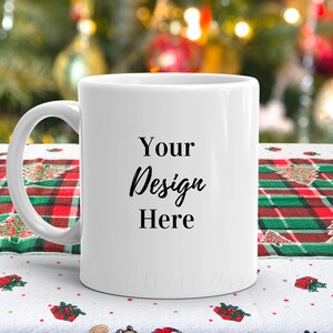 Mug Mockup, Christmas Mug Mockup, Coffee Mug Mockup, Blank Mug Mockup, Holiday Mug Mockup, 11 oz Mug Mockup, Mug Stock Photo