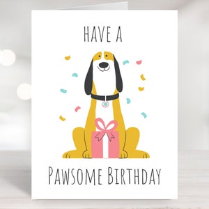 Printable Dog Birthday Card Printable Dog Lovers Card - Etsy