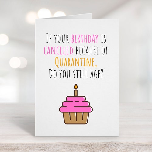Birthday Quarantine Card Social Distancing Card Birthday | Etsy