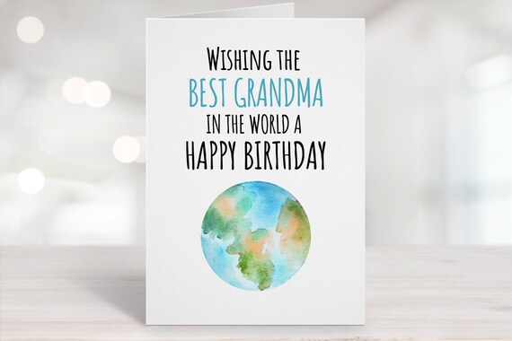 Printable Birthday Card Grandma Birthday Card Grandma Bday - Etsy