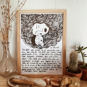 Illustration The Secret - schwangere Frau, Schwangerschaft, Mutterschaft, Mutter