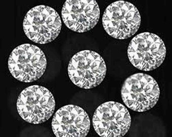 5.03 Ct Certified Loose Moissanite Grown 4 mm vVVS Clarity G Color 10 pieces