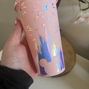 Personalised Hot Cups, Disney Castle Tumbler, Colour Changing Hot Cup, Disney Castle, Magic Castle Hot Cup