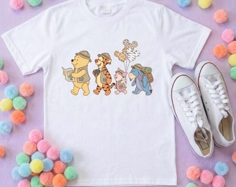 Pooh Animal Kingdom Safari Park Life T-Shirt, Ears, Florida, Orlando, Cruise Holidays T-Shirts - Adults & Kids Sizes - Cotton T-Shirt