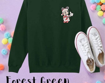 Christmas Mouse and Ears Sweatshirt, Ears, Florida, Orlando, Christmas Jumper, Christmas Outfits - Adults & Kids Sizes - Cotton Sweatshirt